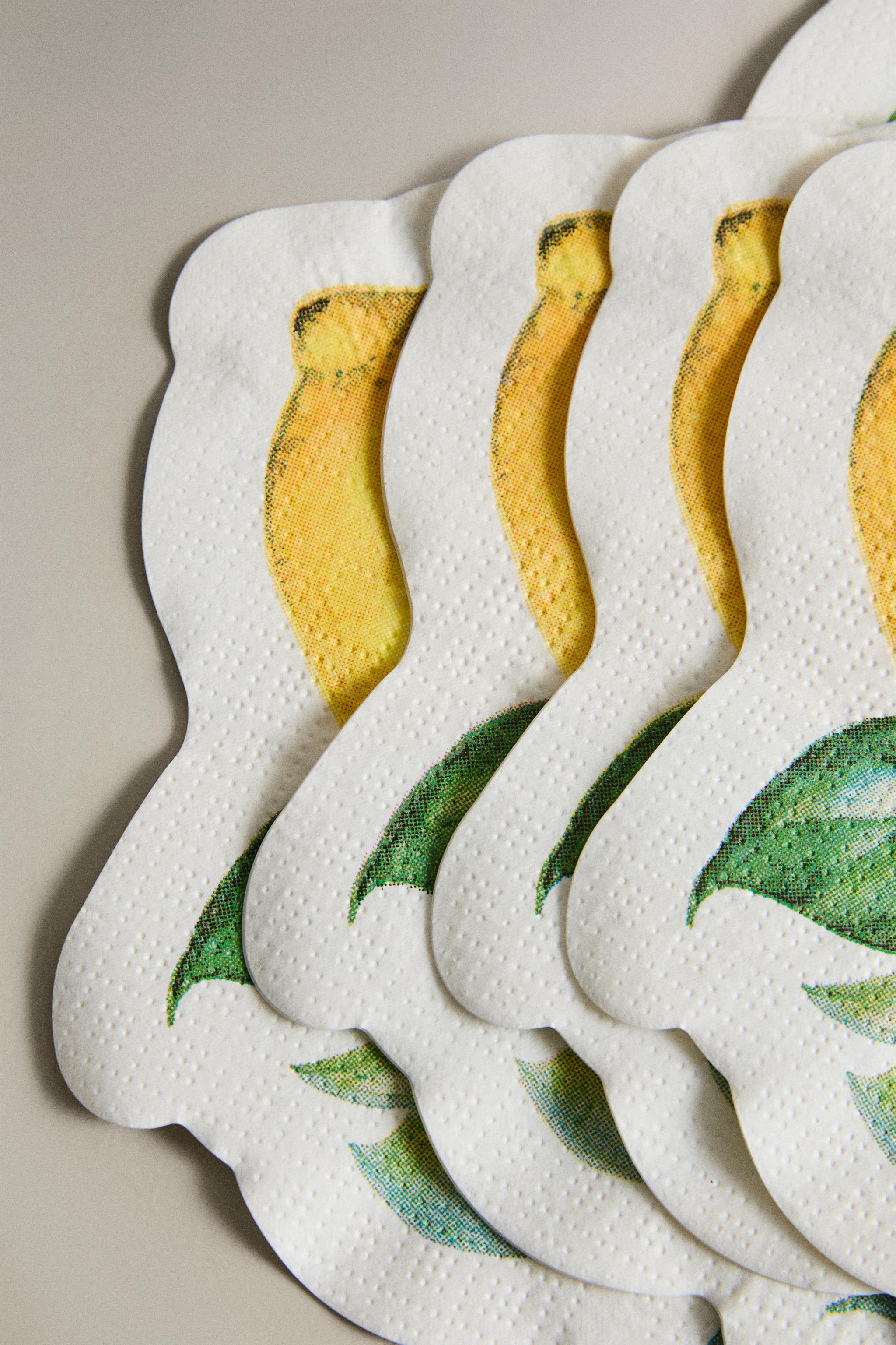 LEMON PRINT PAPER NAPKINS (PACK OF 20)
